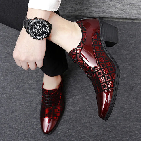 Men's Formal Leather Oxfords Dress Shoes for Business and Wedding Events